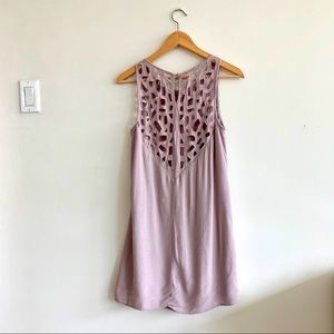 Lilac dress with cutout back